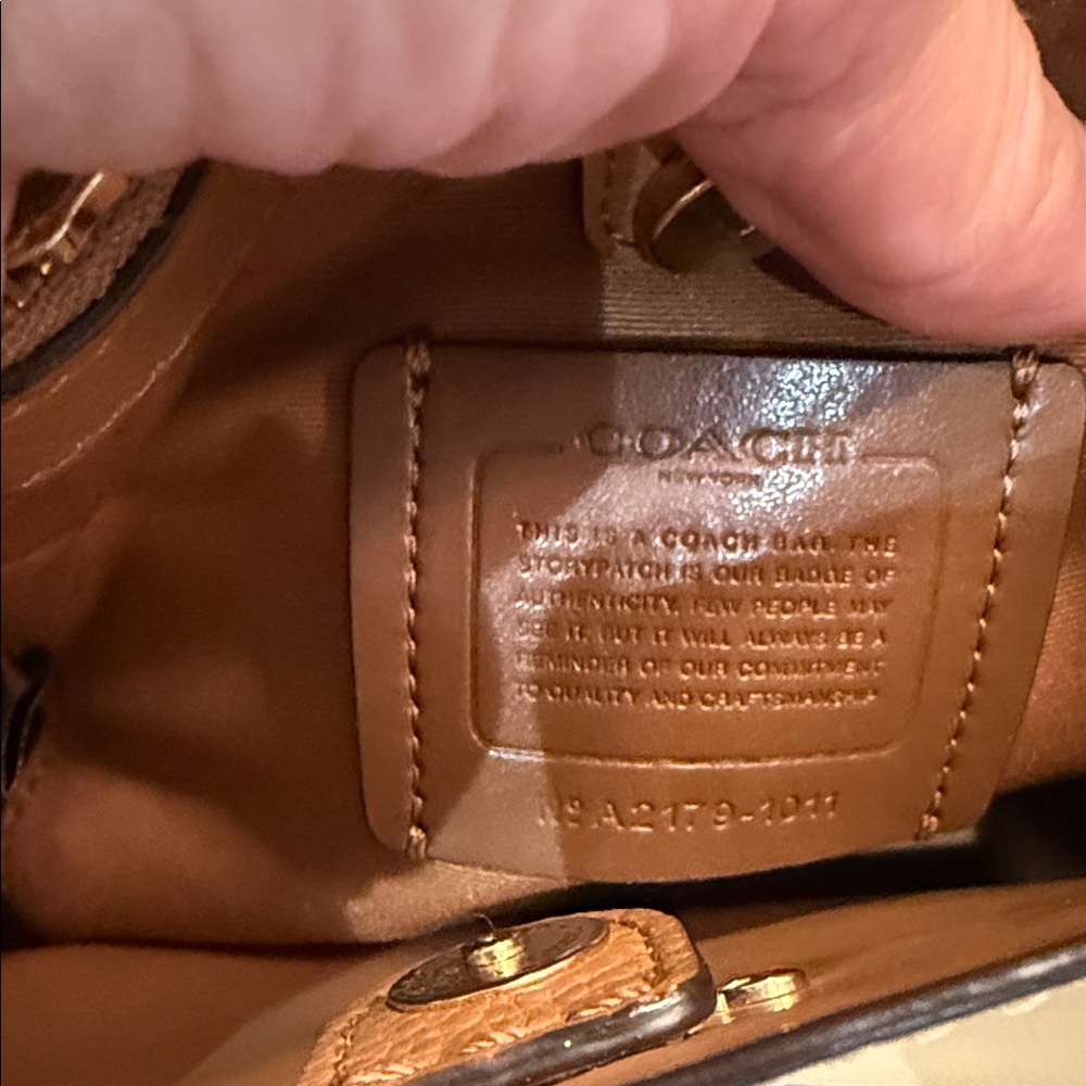 Coach Yellow Leather Mini City Tote Bag - Picture 6 of 8